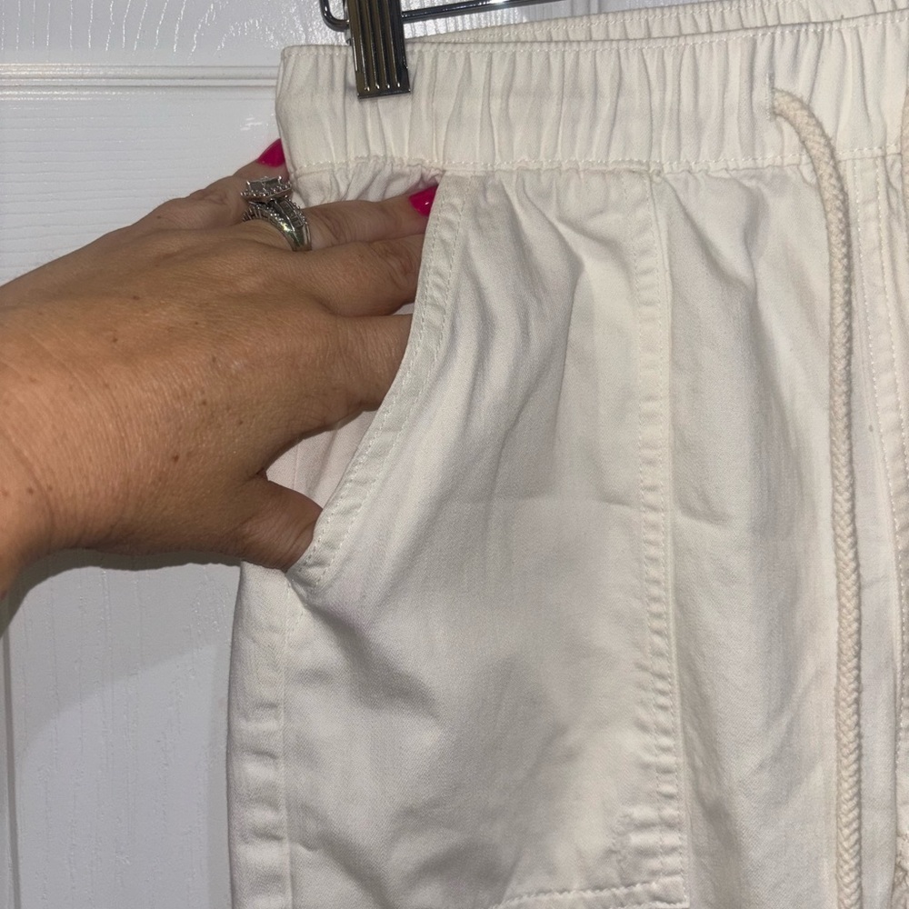 Aerie Beach Pants White linen Distressed - Picture 7 of 13